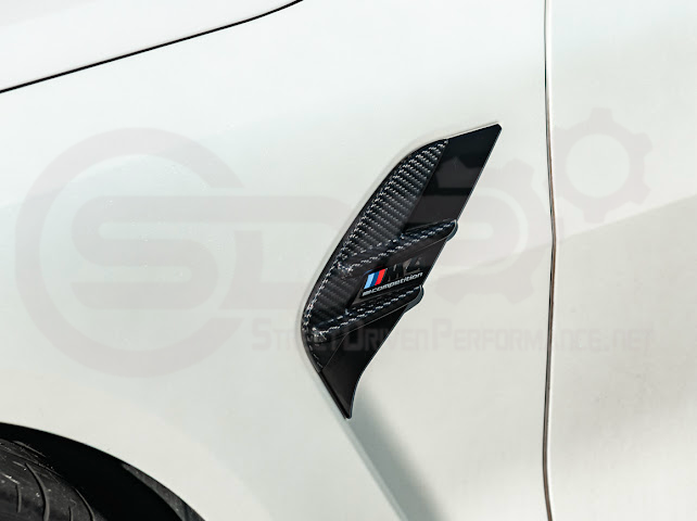 2021-UP BMW G82 G83 M4 | FACTORY REPLACEMENT CARBON FIBER SIDE FENDER VENT TRIM COVERS PAIR