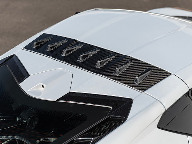 2020+ CHEVROLET CORVETTE C8 COUPE | CARBON FIBER REAR ROOF WING SPOILER VORTEX GENERATORS