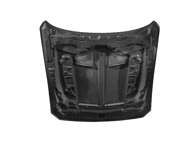 2024-UP FORD MUSTANG S650 | S550 SUPER SNAKE STYLE CARBON FIBER FRONT VENTED HOOD
