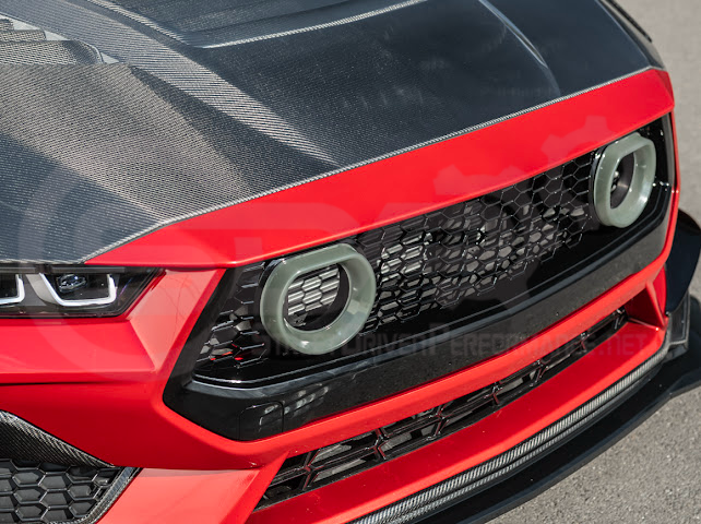 2024-UP FORD MUSTANG ECOBOOST & GT | GTV STYLE FRONT UPPER GRILLE LED AIR INTAKES