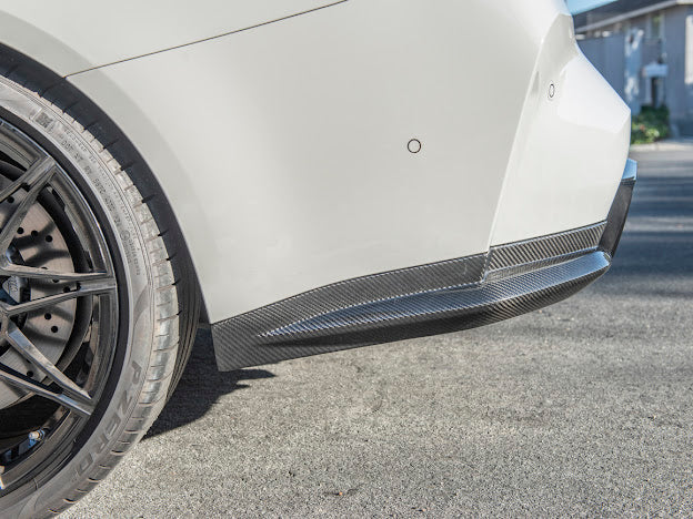 2021-Up BMW G80 M3 | Factory Style CARBON FIBER Rear Apron Lip Splitter Pair