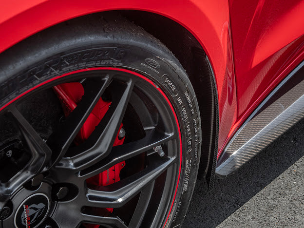 2023-Up Corvette C8 Z06 & E-RAY | Extended Hydro-Dipped Carbon Fiber Front & Rear Mud Flap Splash Guards