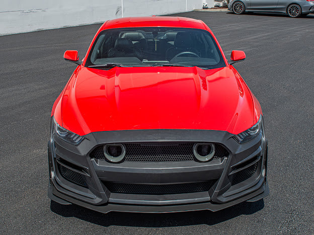 2015-17 FORD MUSTANG | GT500 CONVERSION FRONT BUMPER WITH LED GRILLE KIT