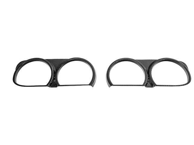 2015-2023 DODGE CHALLENGER | FACTORY STYLE CARBON FIBER HEADLIGHT TRIM COVER W/ FRONT GRILLE INSERT