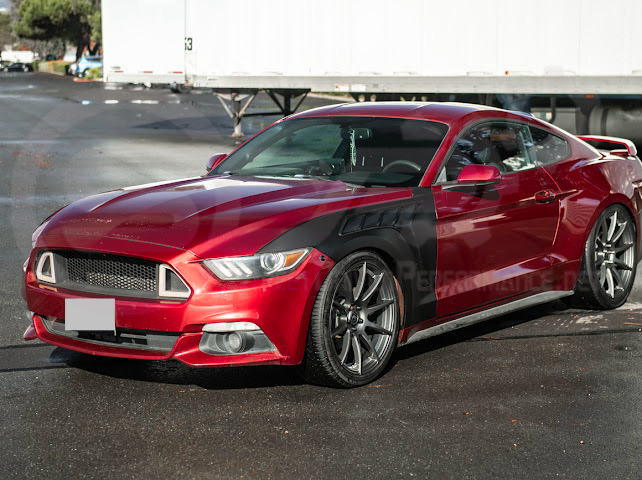 2015-2017 FORD MUSTANG S550 | GTD STYLE PRIMED BLACK FRONT SIDE VENTED FENDERS