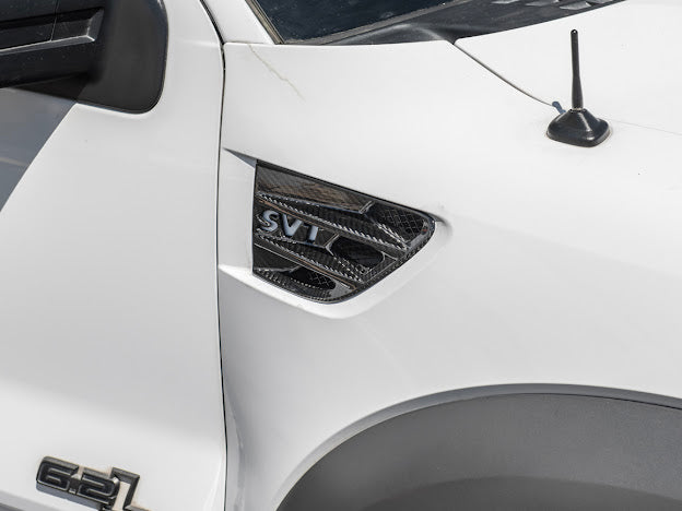 2009-2014 Ford F-150 Raptor SVT | SDP Package Carbon Fiber Side Fender Vents Trim Replacement (Pair)