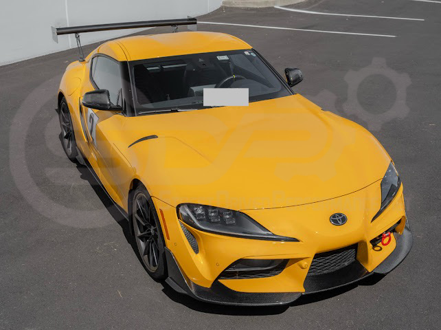 2020-Up Toyota GR Supra A90 A91 | A91 Package CARBON FIBER 3 Piece Front Bumper Lip Splitter Ground Effects