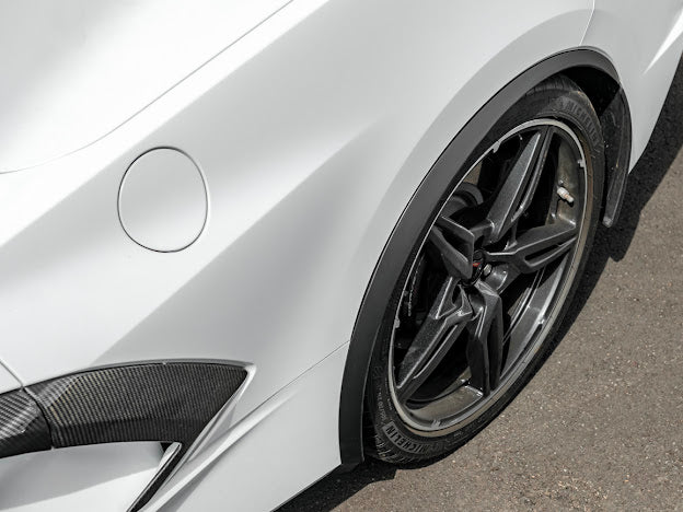 2020+ CHEVROLET CORVETTE C8 | SDP PERFORMANCE PACKAGE MATTE BLACK SIDE WHEEL FENDER FLARE EXTENSIONS PAIR