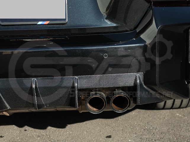2023-UP BMW G87 M2 | M-SPORT PERFORMANCE V2 STYLE CARBON FIBER REAR BUMPER DIFFUSER
