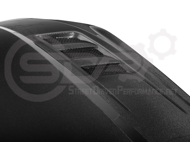 2018-2023 FORD MUSTANG S550 | TERMINATOR STYLE CARBON FIBER FRONT AIR VENTED HOOD