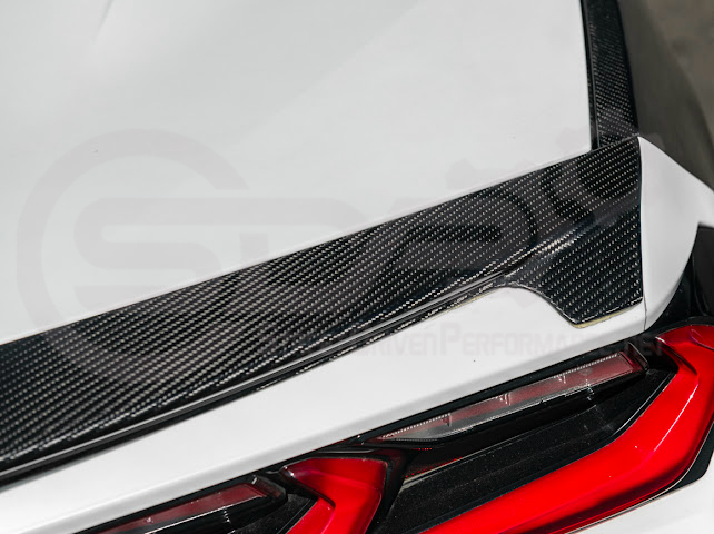 2020-Up Chevrolet Corvette C8 Stingray & Z51 | Carbon Fiber Rear Spoiler Wing Delete Hole Panel Cover