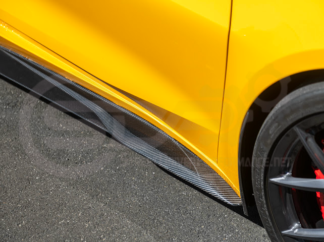 2023-UP CHEVROLET CORVETTE C8 Z06 & E-RAY | SDP PERFORMANCE TRACK STYLE CARBON FIBER SIDE SKIRTS ROCKER PANEL GROUND EFFECTS