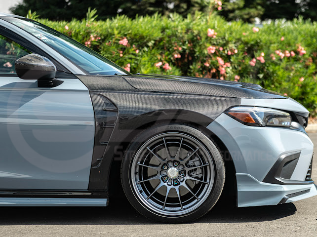 2022-UP HONDA CIVIC | JDM VARIS STYLE FRONT VENTED HOOD