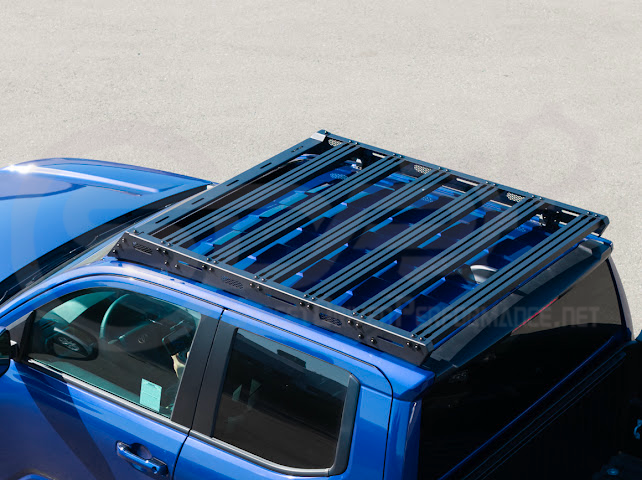 2016-2023 Toyota Tacoma | Extreme Off-Road Version 2 Carbon Steel Black Top Roof Rack Cargo Luggage Carrier