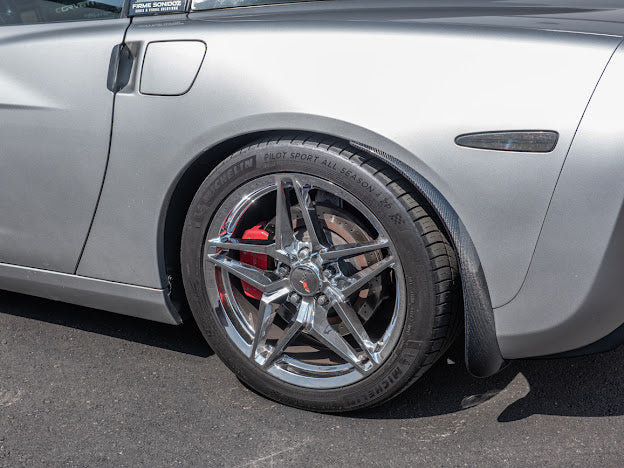 2005-2013 CHEVROLET CORVETTE C6 BASE FRONT AND REAR SPLASH GUARDS MUD FLAPS