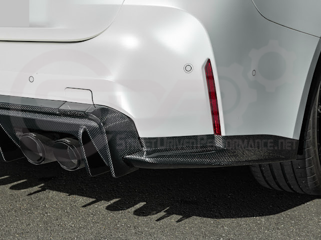 2021-PRESENT BMW G82/G83 M4 | 3D STYLE CARBON FIBER REPLACEMENT 3PCS REAR DIFFUSER APRON