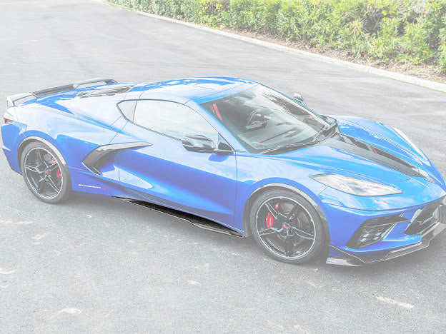 2020+ CHEVROLET CORVETTE C8 STINGRAY | Z06 PACKAGE SIDE SKIRTS ROCKER PANELS GROUND EFFECTS