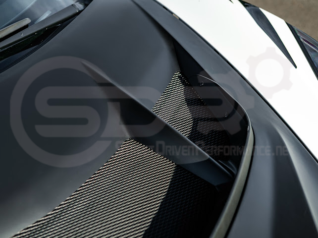 2020-PRESENT CHEVROLET CORVETTE C8 | ZR1 REPLICA STYLE  MATTE BLACK FRONT VENTED HOOD