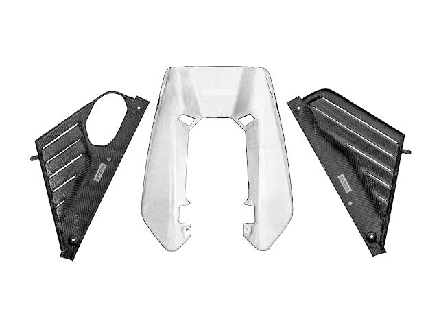 2023-Up Corvette C8 Z06 Coupe | RED CARBON FIBER Engine & Bay Panel Cover