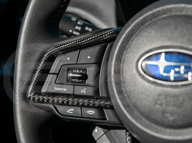 2022-UP SUBARU WRX | FACTORY STYLE CARBON FIBER STEERING WHEEL TRIM COVER