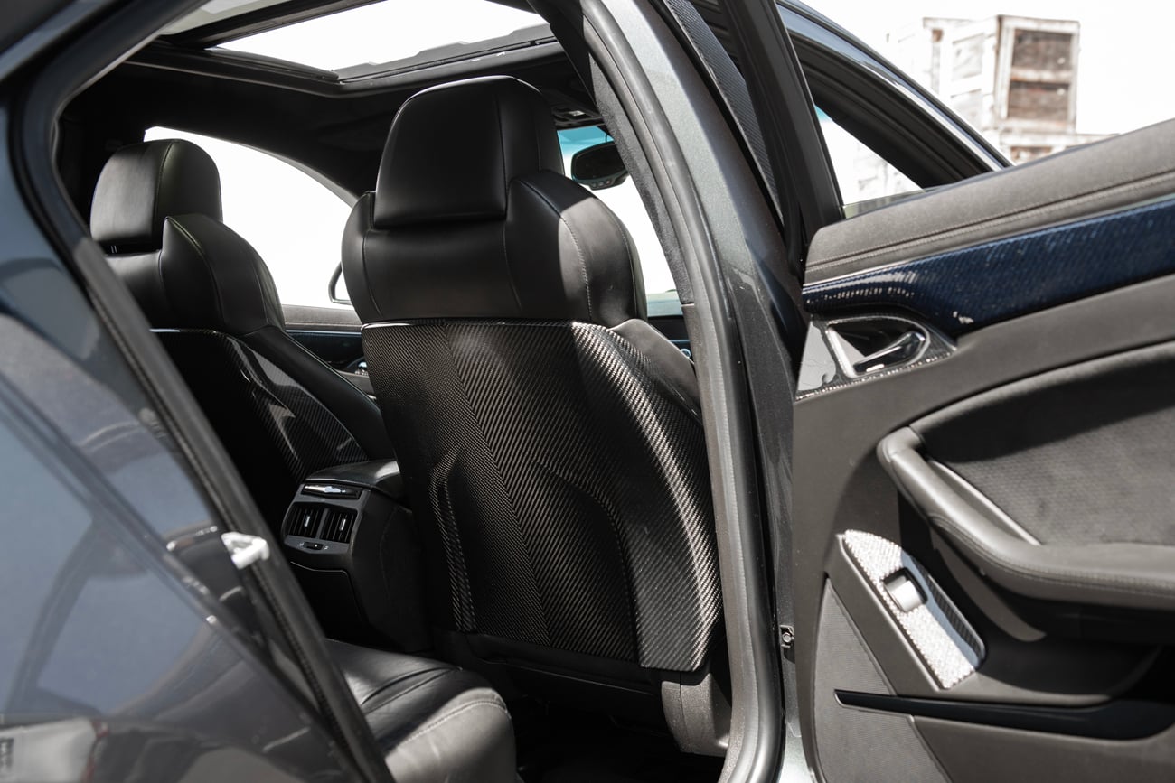 2009-2015 Cadillac CTS/CTS-V V2 CARBON FIBER SEAT BACK PANEL COVER REPLACEMENT PAIR