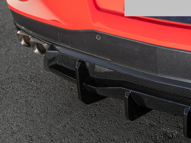 2020-Up Corvette C8 STINGRAY & Z51 | CARBON FLASH 3Pcs Rear Bumper *ADD-ON* Diffuser Lip