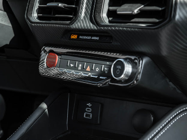 2024-UP FORD MUSTANG S650 | CARBON FIBER AC CONTROL PANEL COVER