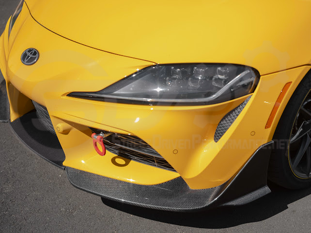 2020-Up Toyota GR Supra A90 A91 | A91 Package CARBON FIBER 3 Piece Front Bumper Lip Splitter Ground Effects
