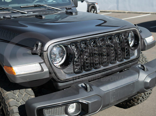2024-UP JEEP WRANGLER GLADIATOR | FACTORY STYLE FRONT BUMPER GRILLE INSERT SURROUNDING REPLACEMENT