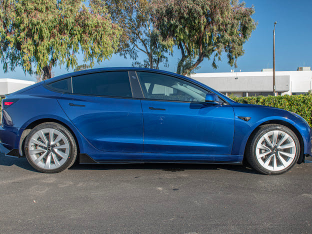 2017-UP TESLA MODEL 3 TRACK SIDE SKIRTS ROCKER PANELS GROUND EFFECTS