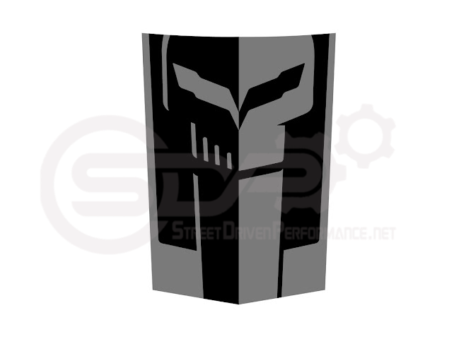 2014-2019 CORVETTE C7 BASE | JAKE SKULL LOGO HOOD VINYL DECAL STRIPE