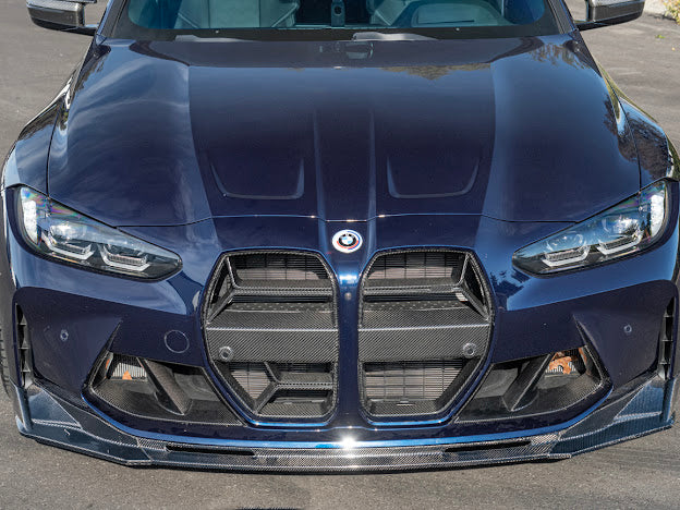 2021-Up BMW G80 M3 & G82 / G83 M4 | M-Performance Style CARBON FIBER 3-Piece Front Bumper Lip Splitter Ground Effects