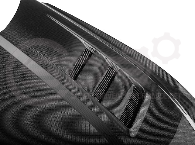 2015-2017 FORD MUSTANG S550 | TERMINATOR STYLE CARBON FIBER FRONT AIR VENTED HOOD