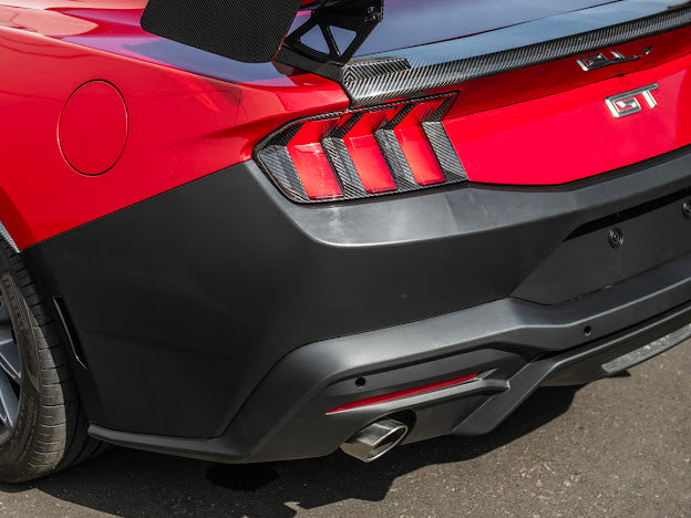 2024-Up Ford Mustang S650 | Factory Style PRIMED BLACK Rear Bumper Cover Replacement