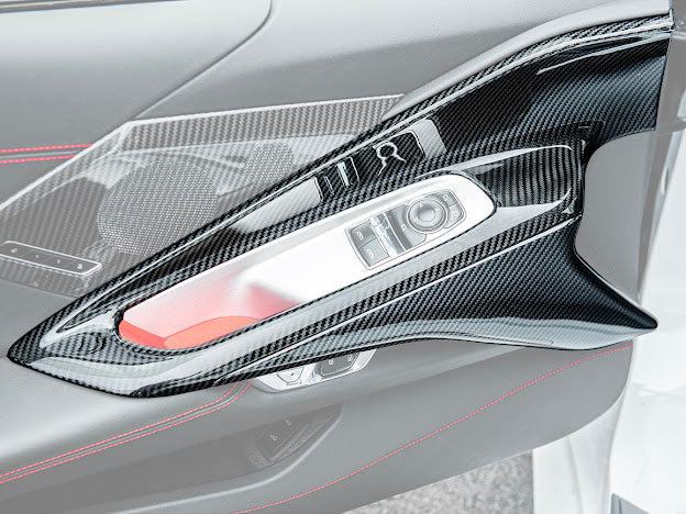 2020+ CHEVROLET CORVETTE C8 CARBON FIBER WINDOW SWITCH TRIM & PILLAR PANEL REPLACEMENT