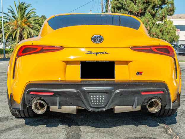 2020-PRESENT TOYOTA GR SUPRA A90 A91 | NON RESONATED CAT BACK EXHAUST WITH BURNT BLUE TIPS
