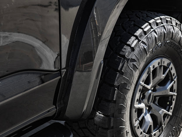 2021-UP F-150 RAPTOR | FACTORY STYLE CARBON FIBER SIDE FENDER FLARES REPLACEMENT (FRONT AND / OR REAR)
