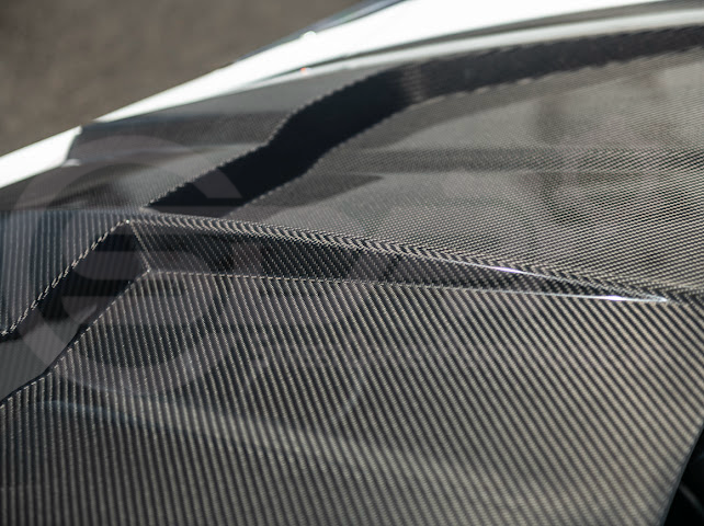 2020-PRESENT CHEVROLET CORVETTE C8 | SDP PERFORMANCE TRACK STYLE DOUBLE SIDED DRY CARBON FIBER FRONT HOOD