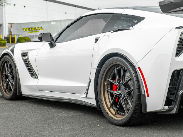 2014-2019 C7 Corvette - Extended Front & Rear Splash Guards / Mud Flaps Pair - for all models