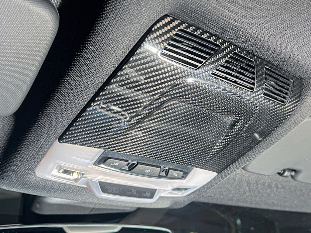2020-Up Toyota GR Supra A90 | Factory Style CARBON FIBER Reading Light Panel Trim Vent Cover