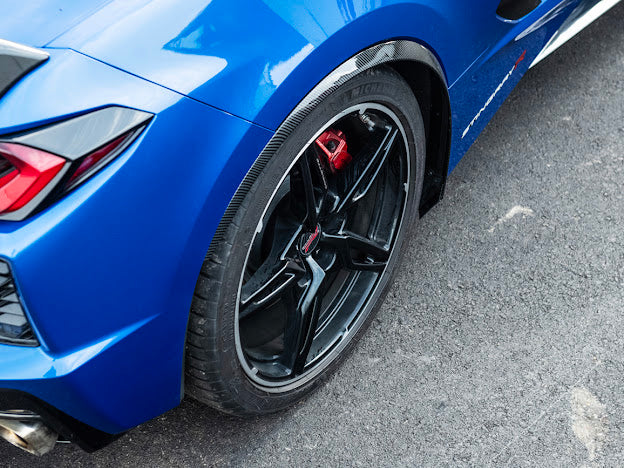 2020+ CHEVROLET CORVETTE C8 | SDP PERFORMANCE PACKAGE HYDRO DIPPED CARBON FIBER SIDE WHEEL FENDER PAIR