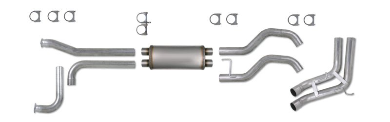Diamond Eye KIT 3-1/2in Catback SPORT-SIDE DUAL GAS AL: NISSAN TITAN 5.6L 07-10