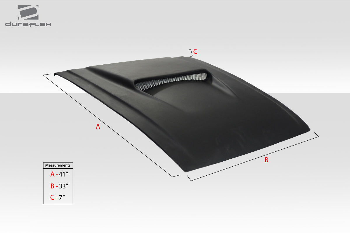 Universal Duraflex Spyder 2 Hood Scoop - 1 Piece