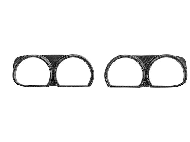 2015-2023 DODGE CHALLENGER | FACTORY STYLE CARBON FIBER HEADLIGHT TRIM COVER W/ FRONT GRILLE INSERT