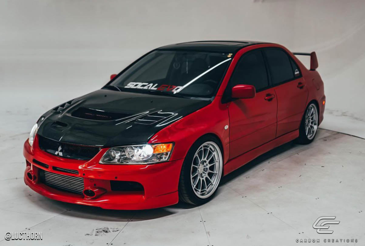 2003-2006 Mitsubishi Lancer Evolution 8 9 Carbon Creations C-1 Hood - 1 Piece