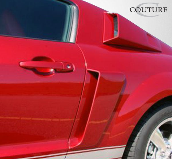 2005-2009 Ford Mustang Couture Polyurethane CVX Window Scoop Louvers - 2 Piece