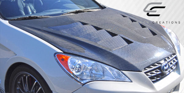 2010-2012 Hyundai Genesis Coupe 2DR Carbon Creations Circuit Hood - 1 Piece