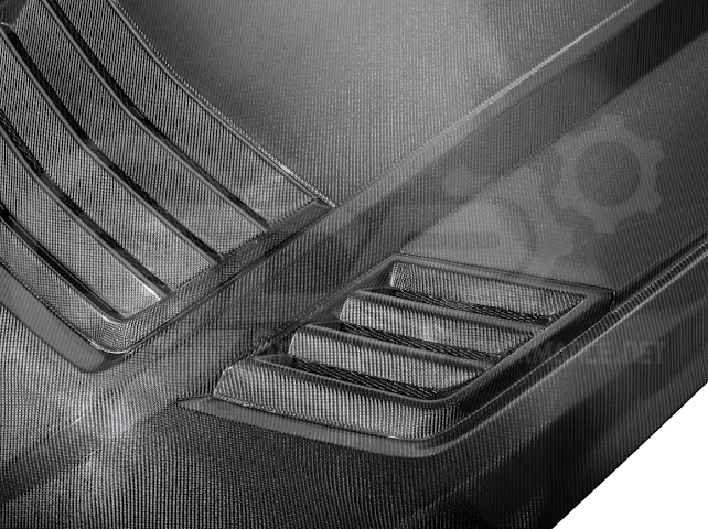 2024-UP FORD MUSTANG | SUPER SNAKE STYLE FRONT VENTED HOOD