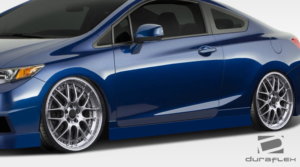 2012-2015 Honda Civic 2DR Duraflex Bisimoto Edition Side Skirts Rocker Panels - 2 Piece