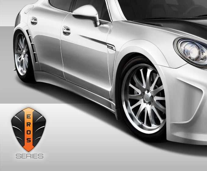 2010-2015 Porsche Panamera Eros Version 4 Wide Body Side Skirts Rocker Panels - 2 Piece